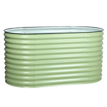 Aoodor 2 in 1 Modular Aluzinc Metal Raised Garden Bed - Olive Green (63''L x 32''W x 32''H)