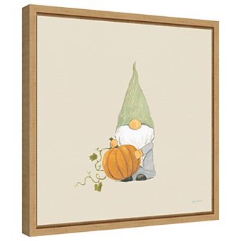 Harvest Gnomes I Neutral by Jenaya Jackson Framed Canvas Wall Art Print