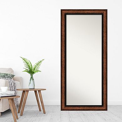 Vogue Black Full Length Floor Leaner Mirror