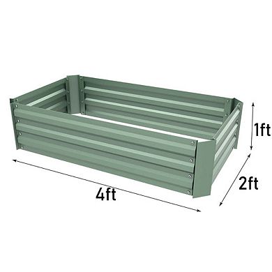 Aoodor Raised Garden Bed 4' x 2' x 1' - Premium Metal Planters  - Set of 2 Beds