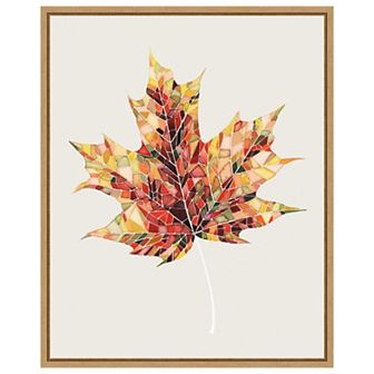Fall Mosaic Leaf III by Grace Popp Framed Canvas Wall Art Print