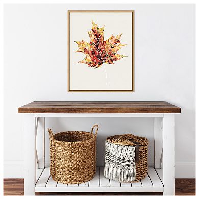 Fall Mosaic Leaf III by Grace Popp Framed Canvas Wall Art Print