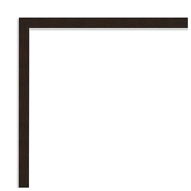 Carlisle Espresso Narrow Beveled Wood Bathroom Wall Mirror