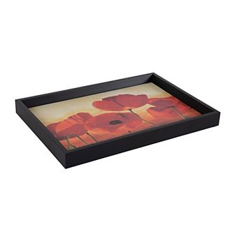 Decorative Wood Ottoman/Coffee Table Tray Featuring In the Sun