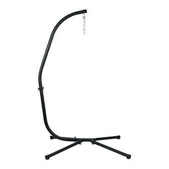 Aoodor Heavy Duty All-Weather Hanging Hammock Steel Stand C-Stand - 360 Degree Rotation