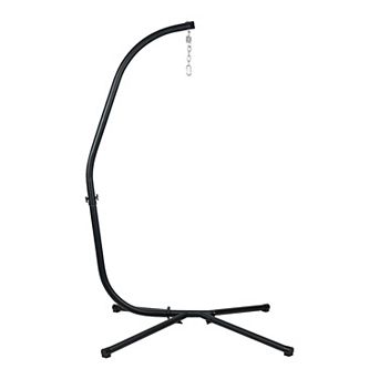 Aoodor Heavy Duty All-Weather Hanging Hammock Steel Stand C-Stand - 360 Degree Rotation