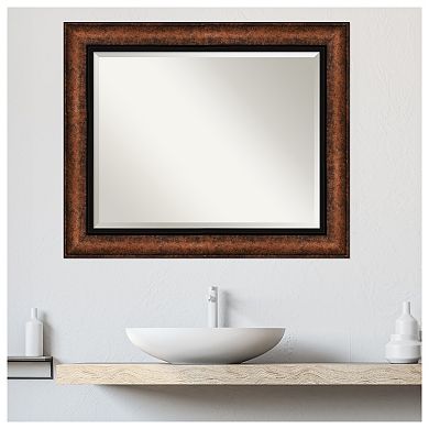 Vogue Bronze Beveled Bathroom Wall Mirror