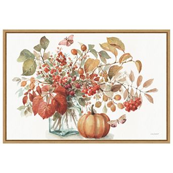 Autumn in Nature 01 on White by Lisa Audit Framed Canvas Wall Art Print