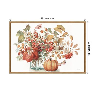 Autumn in Nature 01 on White by Lisa Audit Framed Canvas Wall Art Print