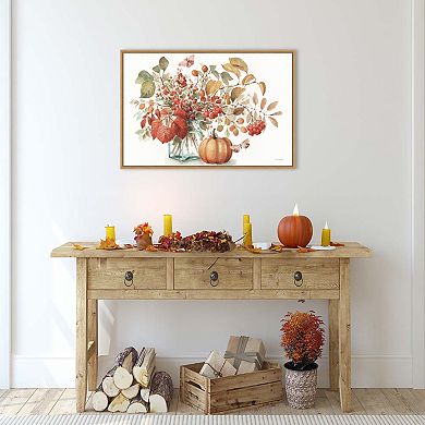 Autumn in Nature 01 on White by Lisa Audit Framed Canvas Wall Art Print