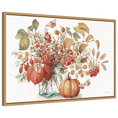 Autumn in Nature 01 on White by Lisa Audit Framed Canvas Wall Art Print