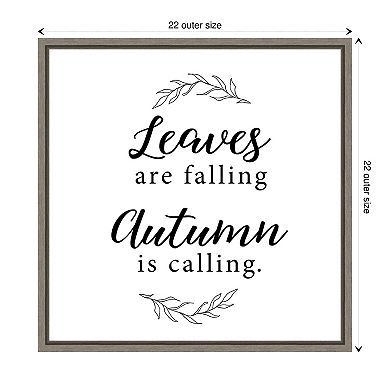Autumn Is Calling by Amanti Art Portfolio Framed Canvas Wall Art Print