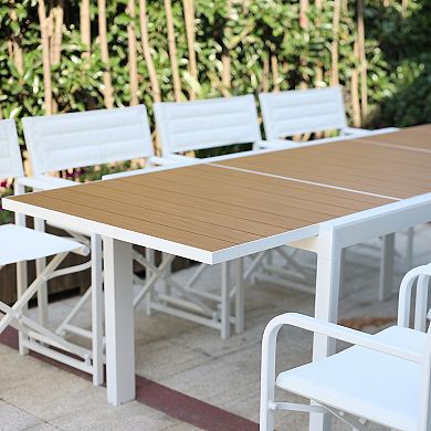 Aoodor Outdoor 6-10 Person Aluminum Patio Extendable Dining Table (Table Only)