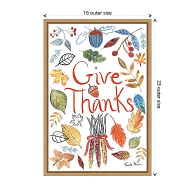 Hello Fall IV by Farida Zaman Framed Canvas Wall Art Print