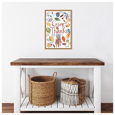 Hello Fall IV by Farida Zaman Framed Canvas Wall Art Print