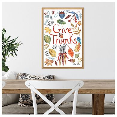 Hello Fall IV by Farida Zaman Framed Canvas Wall Art Print