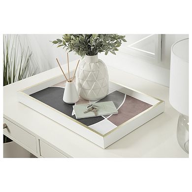 Decorative Wood Ottoman/Coffee Table Tray Featuring Dust