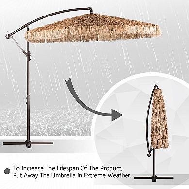 Aoodor Patio 9 FT Thatch Tiki Umbrella(No Base)