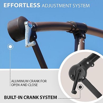 Aoodor Patio 9 FT Thatch Tiki Umbrella(No Base)