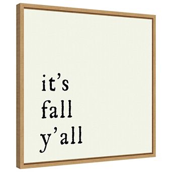 Its Fall YAll by Amanti Art Portfolio Framed Canvas Wall Art Print