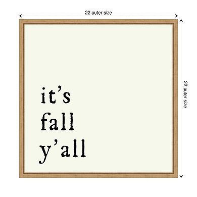 Its Fall YAll by Amanti Art Portfolio Framed Canvas Wall Art Print