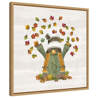 Fall Gnomes VI by Tara Reed Framed Canvas Wall Art Print