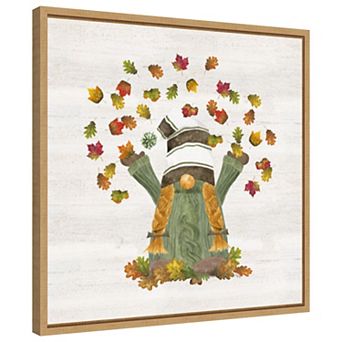 Fall Gnomes VI by Tara Reed Framed Canvas Wall Art Print