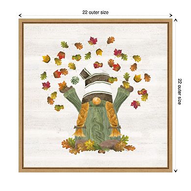 Fall Gnomes VI by Tara Reed Framed Canvas Wall Art Print