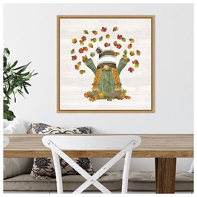 Fall Gnomes VI by Tara Reed Framed Canvas Wall Art Print