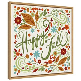 Happy Fall I by Anne Tavoletti Framed Canvas Wall Art Print