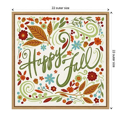 Happy Fall I by Anne Tavoletti Framed Canvas Wall Art Print