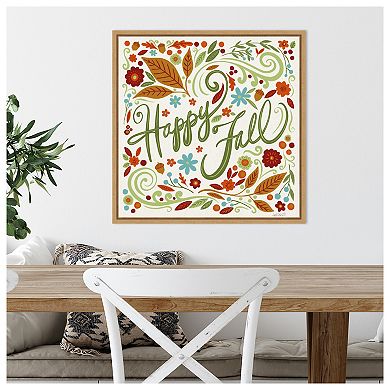 Happy Fall I by Anne Tavoletti Framed Canvas Wall Art Print