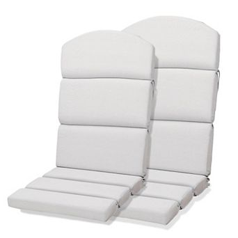 Aoodor Patio Adirondack Chair Cushion High Back Chair Cushion with Ties, Set of 2