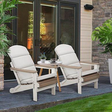 Aoodor Patio Chair Cushion Set of 2 - High-Back Adirondack Patio Cushions with Ties