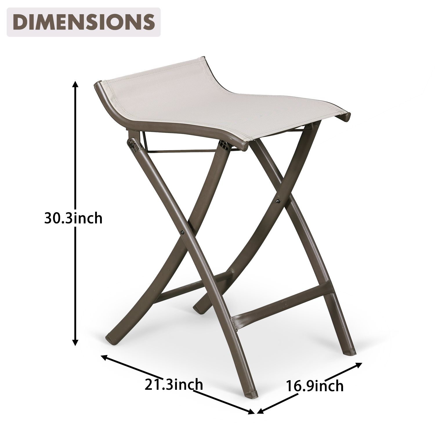 Aoodor Outdoor 2 Piece Bar High Patio Folding Chairs All Weather   6665091 ALT3