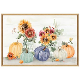 Autumn Ramble VI Navy by Katrina Pete Framed Canvas Wall Art Print