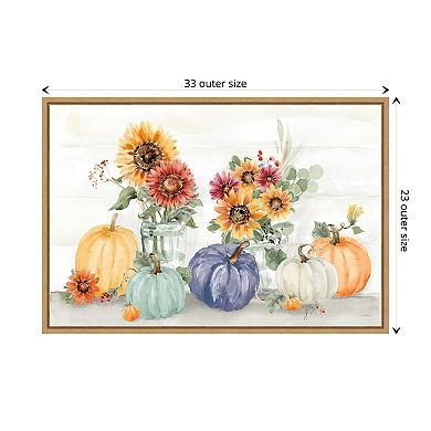 Autumn Ramble VI Navy by Katrina Pete Framed Canvas Wall Art Print