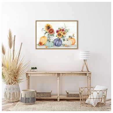Autumn Ramble VI Navy by Katrina Pete Framed Canvas Wall Art Print