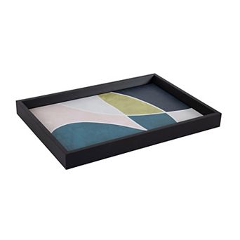 Decorative Wood Ottoman/Coffee Table Tray Featuring Megan