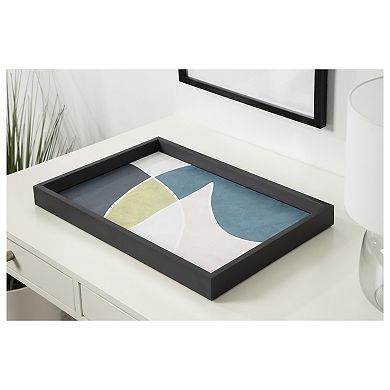 Decorative Wood Ottoman/Coffee Table Tray Featuring Megan