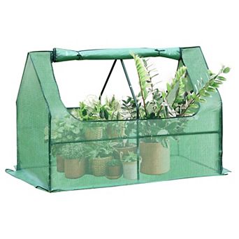 Aoodor 4 ft. x 2 ft. x 1ft. Raised Garden Metal Bed Mini Greenhouse Kit