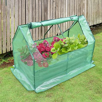 Aoodor 4 ft. x 2 ft. x 1ft. Raised Garden Metal Bed Mini Greenhouse Kit
