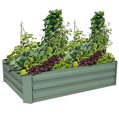 Aoodor 51" x 39" x 35" Raised Garden Metal Bed Mini Greenhouse Kit
