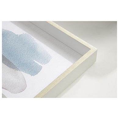 Decorative Wood Ottoman/Coffee Table Tray Featuring Natural Swatches
