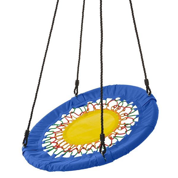 HearthSong 32Inch FunShine Round Bungee Swing with Adjustable Seat for