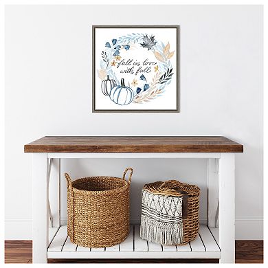 Azure Autumn I by Grace Popp Framed Canvas Wall Art Print