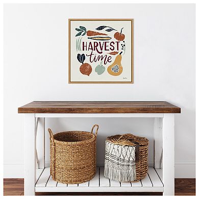 Harvest Lettering I by Becky Thorns Framed Canvas Wall Art Print