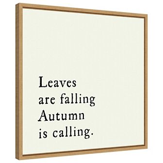 Leaves Are Falling by Amanti Art Portfolio Framed Canvas Wall Art Print