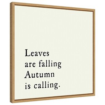 Leaves Are Falling by Amanti Art Portfolio Framed Canvas Wall Art Print