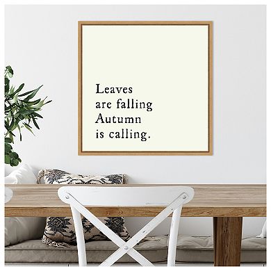 Leaves Are Falling by Amanti Art Portfolio Framed Canvas Wall Art Print